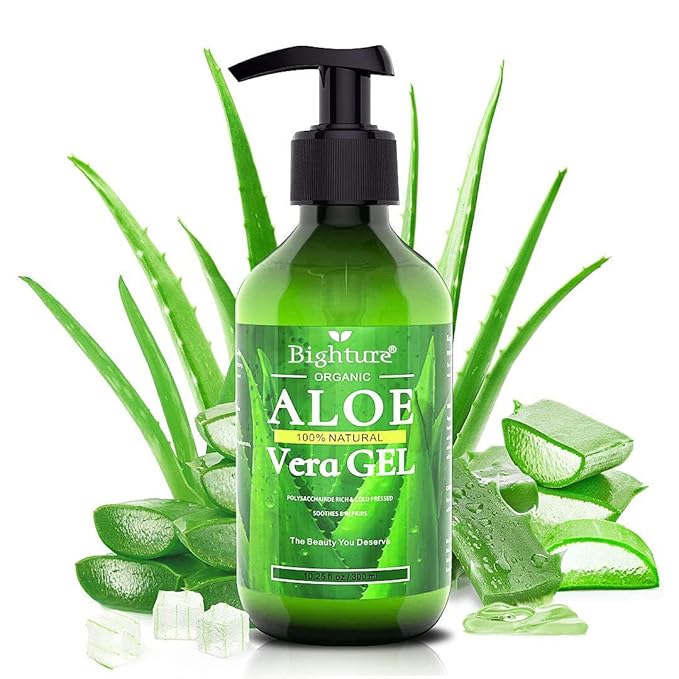 Aloe Vera Gel, 100% Aloe Vera Organic from Freshly Cut Aloe Leaves, Skin Care for Deeply & Rapidly Soothing, Firming, After Shave, Sunburn Relieve, etc-VivaGrace Women