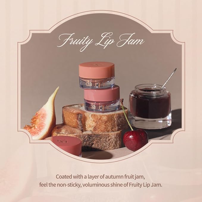 dasique Fruity Lip Jam (#12 Jujube Jam) | High-shine finish | Moisturizing | Vegan, Cruelty Free | Lip Balm-VivaGrace Women