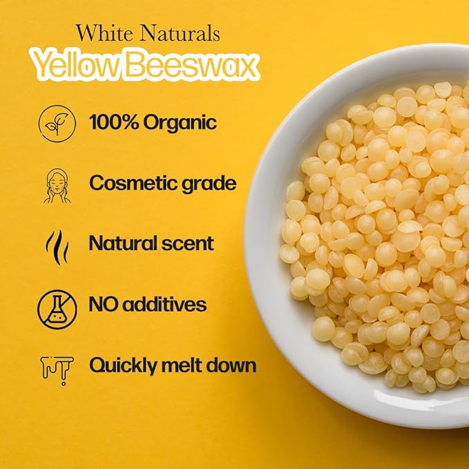 Yellow Beeswax Pellets 1lb (16oz), Pure, Natural, Cosmetic Grade, Organic, Bees Wax Pastilles, Triple Filtered, Great For Candle Making, Soap, Food Wrap, DIY Lip Balms, Lotions-VivaGrace Women