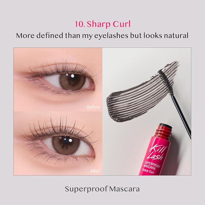 CLIO KILL LASH SUPERPROOF MASCARA 010 SHARP CURL Black