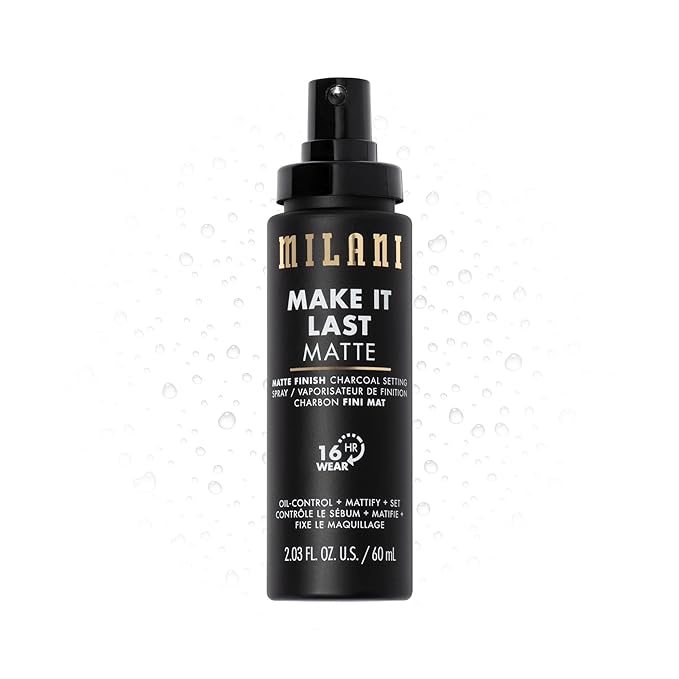Milani Make it Last Matte - Matte Finish Charcoal Setting Spray- Cruelty-Free Makeup Primer and Setting Spray for Oily Skin - Long Lasting Finishing Spray (2.03 Fl. Oz.)-VivaGrace Women