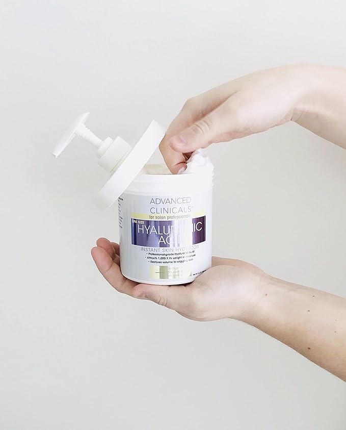 Advanced Clinicals Hyaluronic Acid Body Lotion & Face Moisturizer W/Vitamin E | Hydrating Dry Skin Firming Lotion Minimizes Look Of Wrinkles, Stretch Marks, & Crepey Skin | Skin Care Products, 2pc-VivaGrace Women