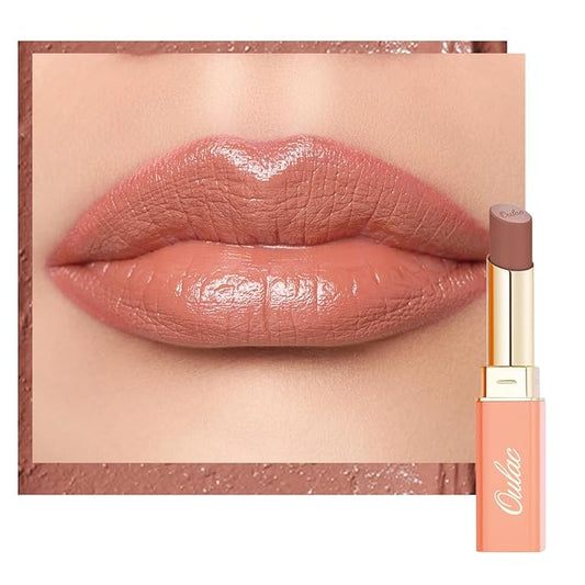 Oulac Color Rich Satin Matte Lipstick – Nude Peach Lipsticks for Women, Long Lasting, Hydrating Lip Color, Non-Drying Velvet Finish, Creamy Texture, Full Coverage, Vegan, SG04-VivaGrace Women