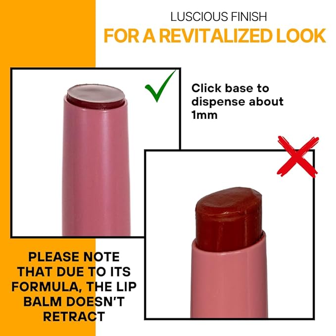 Lip Balm Hydrating for Dry and Chapped Lips Tinted Subtle Color Non-Sticky Juicy Finish | Peach-VivaGrace Women