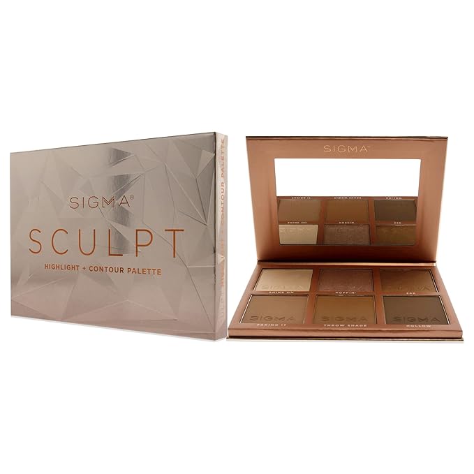 SIGMA Beauty Sculpt Highlight Plus Contour Palette Makeup Women 0.98 oz-VivaGrace Women