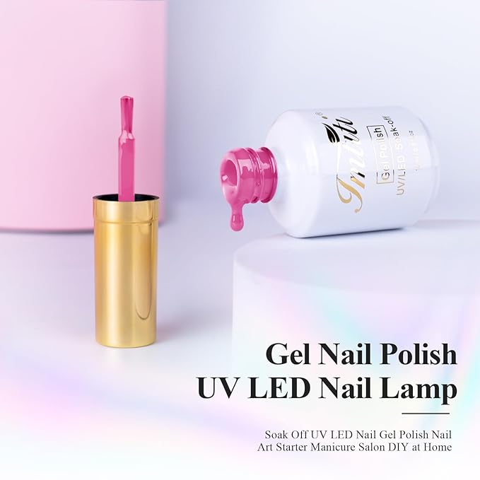 Imtiti Deep Pink Purple Gel Nail Polish for Manicure Salon & DIY Nail Art at Home - Spring Summer 1pcs