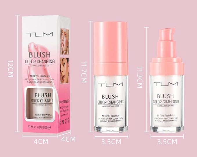 TLM Foundation Color Changing,and Adjusting Naked,All Day Flawless Makeup,Lit-From-Within complexion,Natural and Charming,Luminzing Satin Face Color(30ML,Pink)-VivaGrace Women