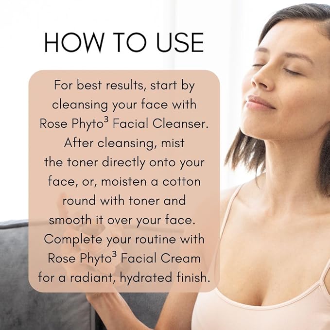 Organic Phyto³ Rose Water Facial Toner Spray - Pure Rosewater for Face, with Acaí and Herbal Extracts - Eco-Friendly and Vegan - Hydrating Rose Water Organic Face Spray (4 oz)-VivaGrace Women