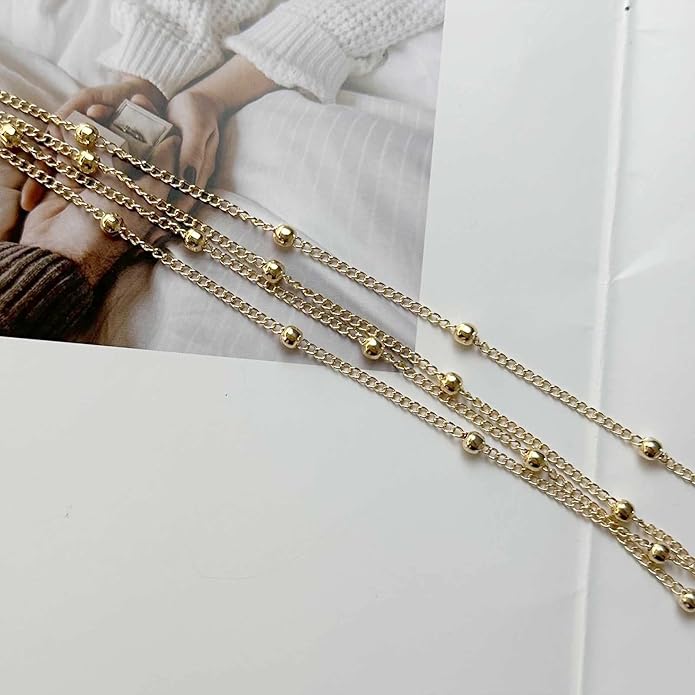 Layered Teardrop Pendant Necklace Teardrop Natural Stone Necklace Teardrop Gemstone Necklace Chain White Teardrop Necklace Choker Gold Satellite Chain Necklace Jewelry for Women and Girls-VivaGrace Women