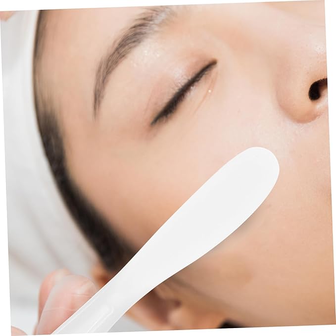 Beaupretty 10pcs Tool Stick White Makeup Silicone Makeup Spatula Mini Silicone Spatula Silicone Stirring Tools Spatulas Cosmetic Long Spatula Barber Film Stick Face-VivaGrace Women