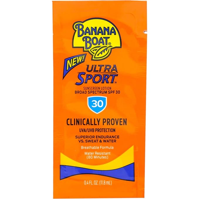 Banana Boat Sport Sunscreen, SPF 30 Protection lotion, Travel Packets 200 Count (Pack of 1)-VivaGrace Women