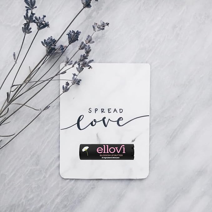 Natural Lip Butter Lip Balm - Blossom - Pure Enough to Eat - Made With Just 6 Vegan Ingredients - Moisturizing Lip Care for All Day Hydration (Single)-VivaGrace Women