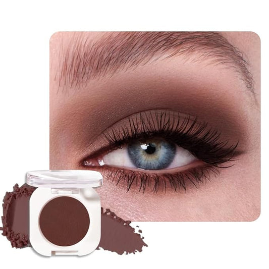 Dark Brown Single Matte Eyeshadow Makeup, Neutral Powde Eye Shadow for Older Women, Coffee Mocha Cocoa Chocolate Brown Matte Singles Eyeshadow Palette Pigmented Waterproof,Girls Eyeshadows Gift-VivaGrace Women