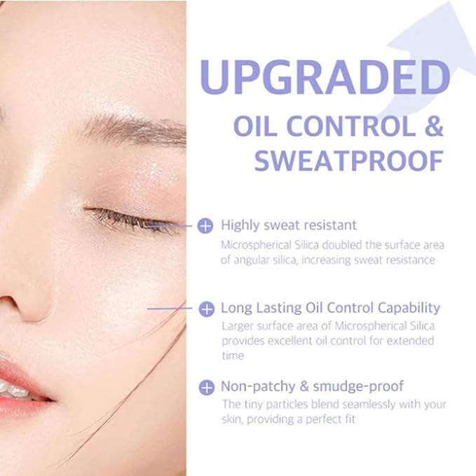 Chillab Lavender Matte Powder, Chillab Lavender Matte Powder Oil Control, Chillab Polvo Compacto with Mini Powder Puff, For Silky Blurring Oil Control Long-Lasting Makeup, Creates Soft -1PCS-VivaGrace Women