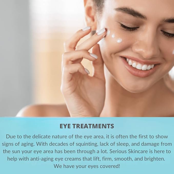 Serious Skincare - Eyetality Morning Total Eye Care Cream - For Lines, Wrinkles, Under Eye Puffiness and Dark Circles - Coffee Bean Extract - Vitamin C - Pomegranate - 0.5 oz-VivaGrace Women