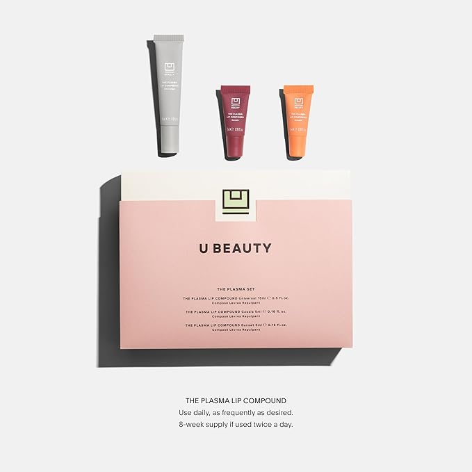 U Beauty The PLASMA Tinted Lip Compound - Anti-Aging & Anti-Wrinkle Lip Gloss, Hyaluronic Acid, Shea Butter & Peptides for Hydration & Plumping,3 Shades - 15 mL-VivaGrace Women