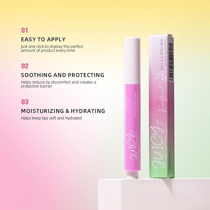 Juicy Lips Plump Shift, Click Plumping Lips Glasting Melting Balm Jelly Lipstick Lasting Lip Tint Moisturizing Lip Balm Color Changing Lip Gloss Shiny Non Sticky Tinted Lip Balm(#3 Honeysuckle)-VivaGrace Women