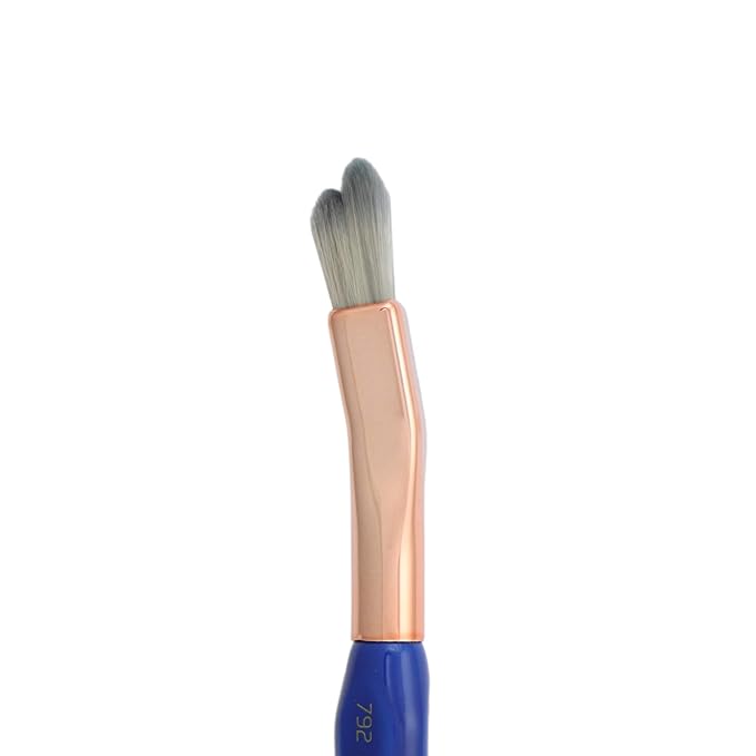 Bdellium Tools Professional Makeup Brush - Golden Triangle 792 Eye Double Dome Blender - With All Vegan and Soft Synthetic Fibers, For Effortless Application and Blending (Blue, 1pc)-VivaGrace Women