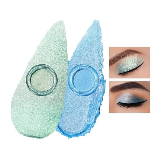 Oulac Cream Eyeshadow also for Highlighter Large Capacity Highly Pigmented Eye Shadow Waterproof &Long Lasting with Moisturizing Formula, Shimmer Glitter Eye Makeup. 6g.16+02-VivaGrace Women