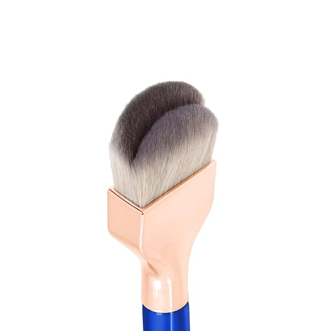 Bdellium Tools Professional Makeup Brush - Golden Triangle 972 Large Rounded Double Dome Blender - With All Vegan and Soft Synthetic Fibers, For Foundation Application & Blending (Blue, 1pc)-VivaGrace Women