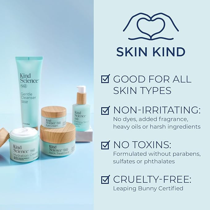 Kind Science by Ellen DeGeneres Eye Cream - Under Eye Cream to Refresh Eyes - Hydrating Eye Cream for Wrinkles Noticably Smooths & Moisturizes - Paraben, Dye & Fragrance Free, 0.5 fl oz-VivaGrace Women