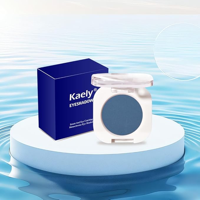 Dark Blue Single Matte Eyeshadow Makeup, Neutral Powde Eye Shadow for Women, Dark Blue Matte Singles Eyeshadow Palette Pigmented Waterproof, sombras para ojos, Girls Monochrome Eyeshadows Gift-VivaGrace Women