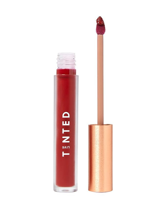 Live Tinted Huelip Liquid Lip Crème - Weightless, Long-Lasting Liquid Lip with Hyaluronic Acid and Jojoba Oil For a Soft, Comfortable, Moisturized Finish - 0.09 fl oz - Brick Red-VivaGrace Women