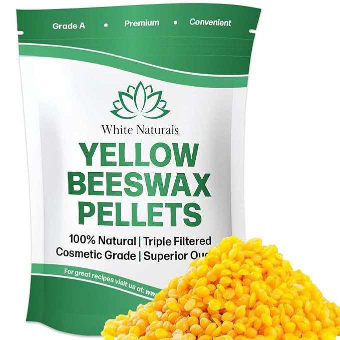 Yellow Beeswax Pellets 1lb (16oz), Pure, Natural, Cosmetic Grade, Organic, Bees Wax Pastilles, Triple Filtered, Great For Candle Making, Soap, Food Wrap, DIY Lip Balms, Lotions-VivaGrace Women