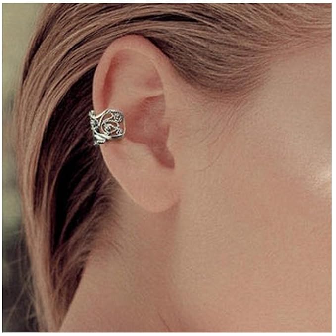 Boho Ear Cuff Earrings Silver Conch Ear Cuffs Earrings Helix Hoop Earrings Non Pierced Cartilage Earrings Jewelry for Women and Girls-VivaGrace Women