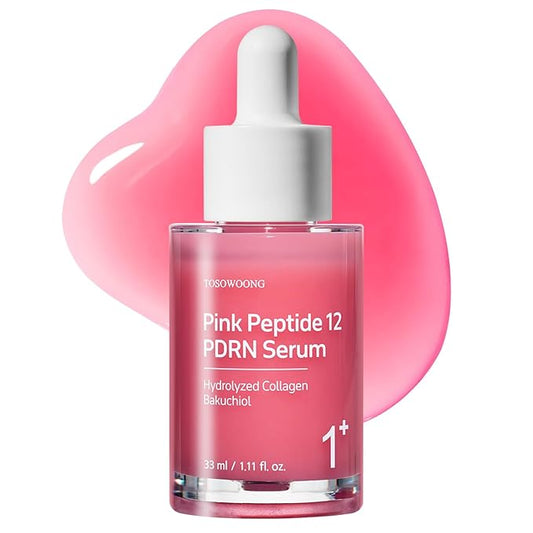 Pink Peptide 12 PDRN Serum With Salmon DNA PDRN 10,320ppm, 12 Peptides, Niacinamide, Skin glow, Hydrating, Moisturizing, Firming, Uneven Skin Tone, Korean Skincare, 33ml, 1.11 fl.oz.-VivaGrace Women