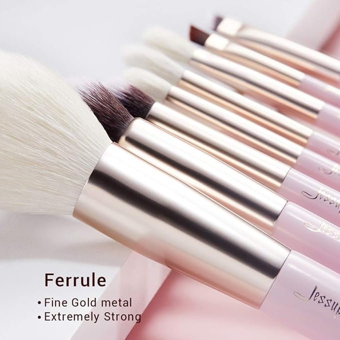 Jessup Makeup Brushes Set Professional Makeup Brush Eyeshadow Blending Powder Foundation Blusher Concealer 25pcs with Cosmetics Storage Box, Blushing Bride T295-VivaGrace Women