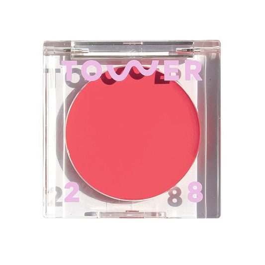 Tower 28 Beauty BeachPlease Cream Blush for Cheeks and Lips - Multi-Purpose Lip and Cheek Tint in Pink Blush - for Sensitive Skin – Color HAPPY HOUR, Luminous Finish-VivaGrace Women