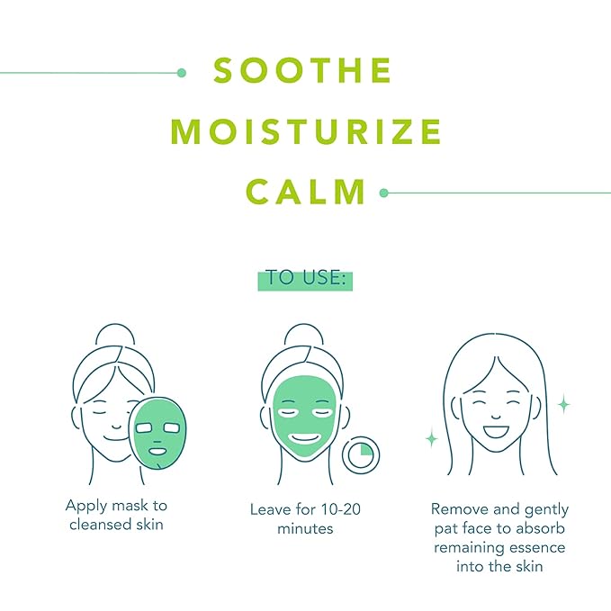 LAPCOS Aloe Sheet Mask, Daily Face Mask with Cucumber and Aloe Gel to Calm and Moisturize Skin, Korean Beauty Favorite, 5-Pack-VivaGrace Women