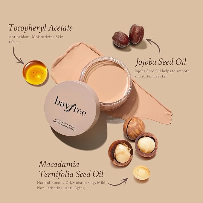 Foundation Balm, Matte Full Coverage Cream Foundation, Mature Skin Foundation, Creamy, Waterproof, Lightweight Face Makeup, 0.99 oz (BUFF BEIGE)-VivaGrace Women