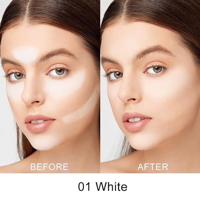 Kaely Color Correcting Concealer,Cream Pot Concealer Full Coverage,under Eye Concealer Palette for Conceals Dark Circles,Waterproof Foundation Face Makeup,01 White-VivaGrace Women