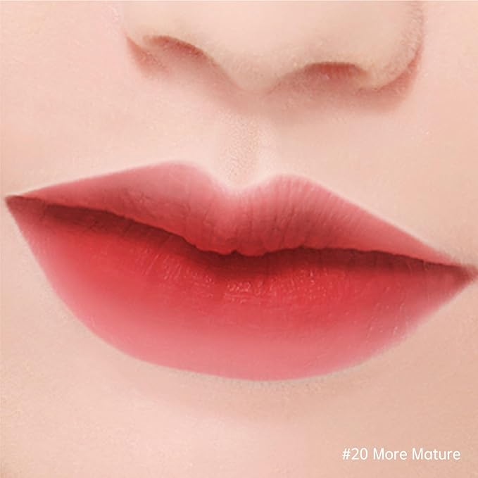 BBIA Last Velvet Lip Tint - Soft & Creamy Matte Finish Lip Stain, Blur Effect with Velvety Texture, Long-Lasting, High Pigment, Lightweight, Non-Drying, Korean Lip Makeup (20 MORE MATURE)-VivaGrace Women