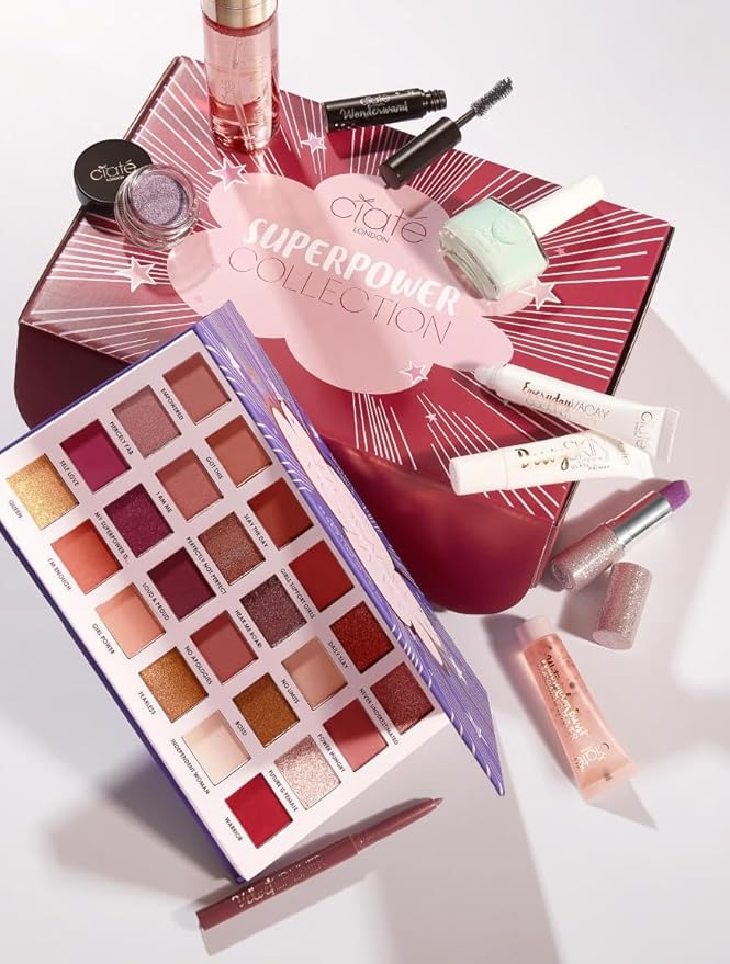 Ciaté London Superpower Collection 10 Piece Makeup Gift Set, Contains Eye, Lip, Complexion & Nail Bestsellers, in a Festive Giftable Box-VivaGrace Women