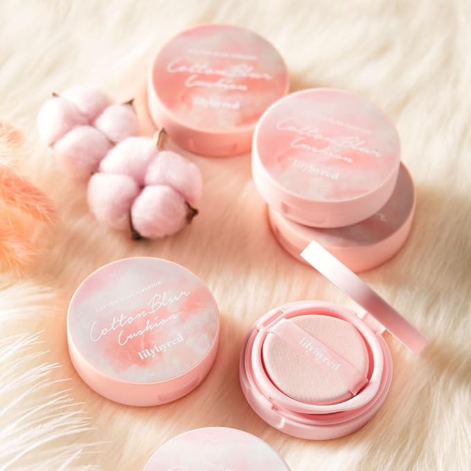 Cotton Blur Cushion SPF50+PA+++ - Skin Cover, Long-Lasting, Powdery Finish for a Flawless Look (23 Natural Cotton)-VivaGrace Women
