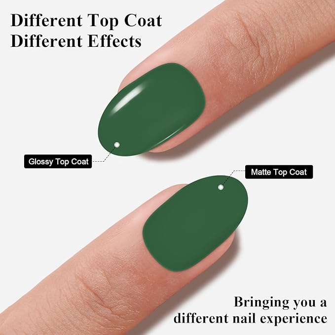 Imtiti Gel Nail Polish, 1 Pcs 15ml Dark Green Color Gel Polish Soak Off Nail Art Manicure Salon DIY Nail Lamp Gel Nail Design Decoration at Home Gift for Women, 0.5 Fluid Ounces