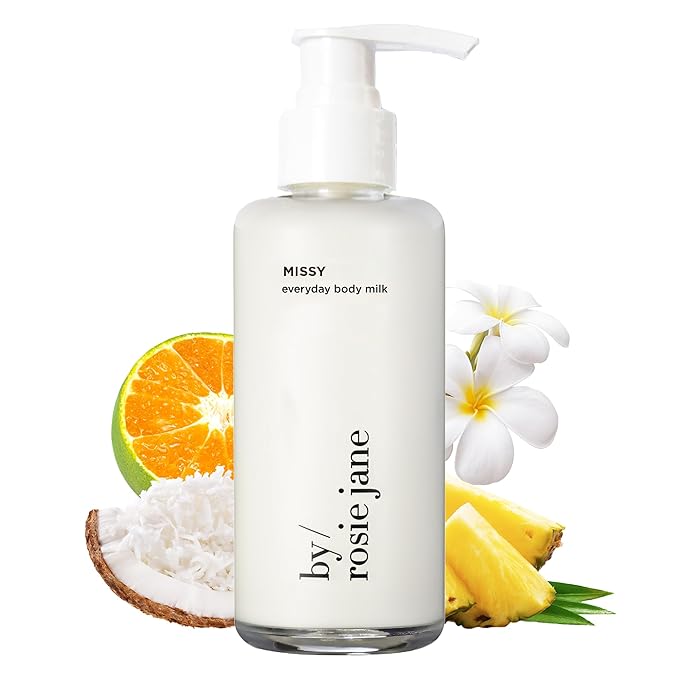 By Rosie Jane Everyday Body Milk (Missy) - Hydrating Toner & Body Moisturizer to Help Even Skin Tone - Infused with Soothing Aloe Vera and Turmeric Root to Promote Anti-Aging (5 Ounce)-VivaGrace Women