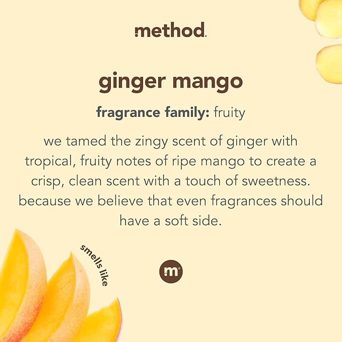 Method Fragrance Booster, Ginger Mango, Keeps Clothes Fresh For Up to 12 weeks, 14.8 Ounces (Pack of 1)