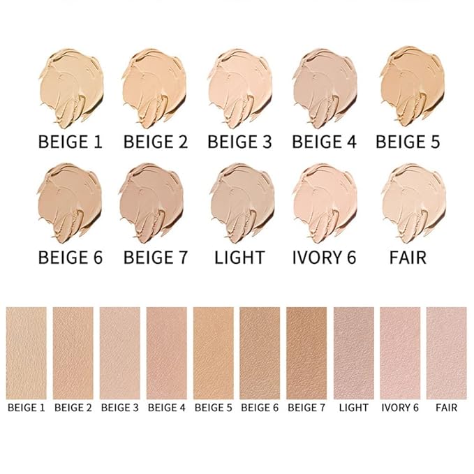 2 Pack Liquid Foundation Cream for Face Makeup,Durable Full Coverage Matte Concealer Make Up,Oil Control & Waterproof Base Primer -1+1 Fl.Oz (BEIGE 7#)-VivaGrace Women