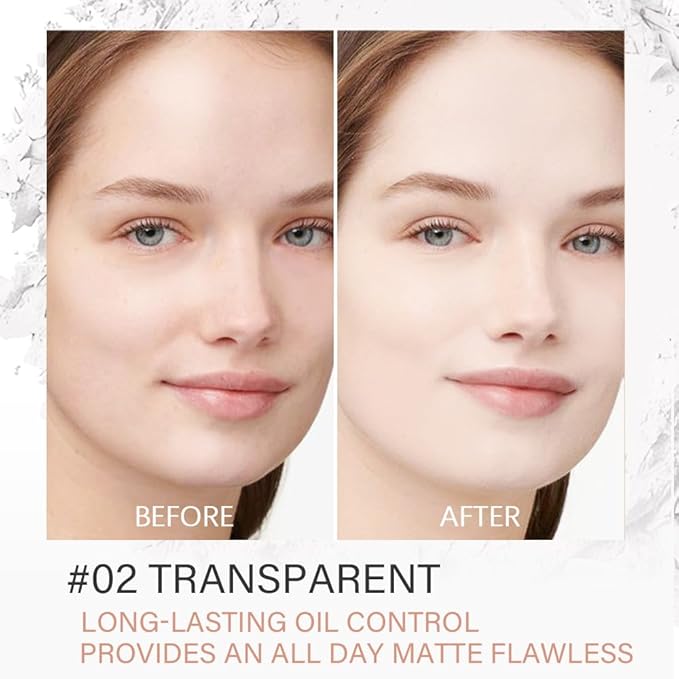 Face Oil Control Pressed Setting Powder-Clarifying Finishing Powder,Waterproof Long Lasting Translucent Powder Setting Powder Makeup,Blurs Fine Lines&Imperfections,Suitable for All-Day Use-VivaGrace Women