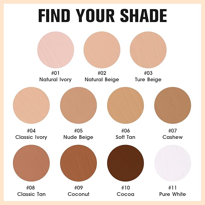 UCANBE Matte Liquid Foundation Makeup, Medium to Full Coverage Waterproof Longwear Serum Cream Foundation for Combination & Oily Mature Skin, Lightweight Hydrating & Nourishing, True Beige, 1 fl. oz.-VivaGrace Women