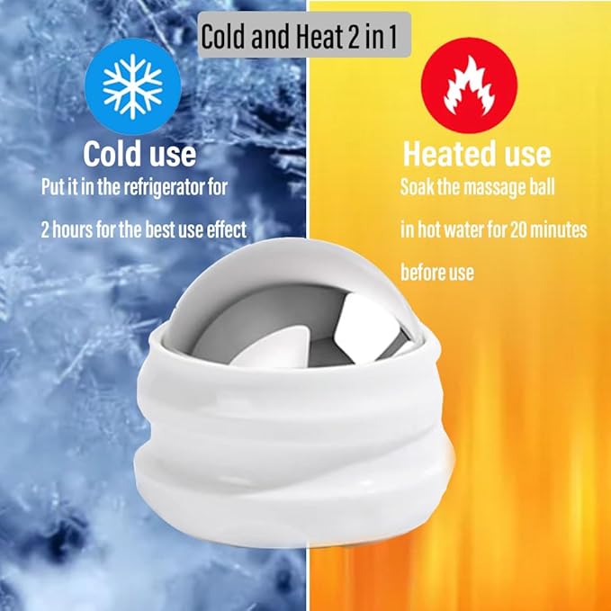 Cold Massage Roller Ball - Gifts for Boyfriend Him Men Women, Stays Cold for 6 Hours, Muscle Recovery Tools,Personal Care Massage Essentials,Rapidly Relieve Muscle Pain and Tension-VivaGrace Women
