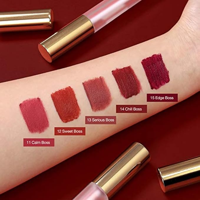 BBIA Last Velvet Lip Tint - Soft & Creamy Matte Finish Lip Stain, Blur Effect with Velvety Texture, Long-Lasting, High Pigment, Lightweight, Non-Drying, Korean Lip Makeup (11 CALM BOSS)-VivaGrace Women