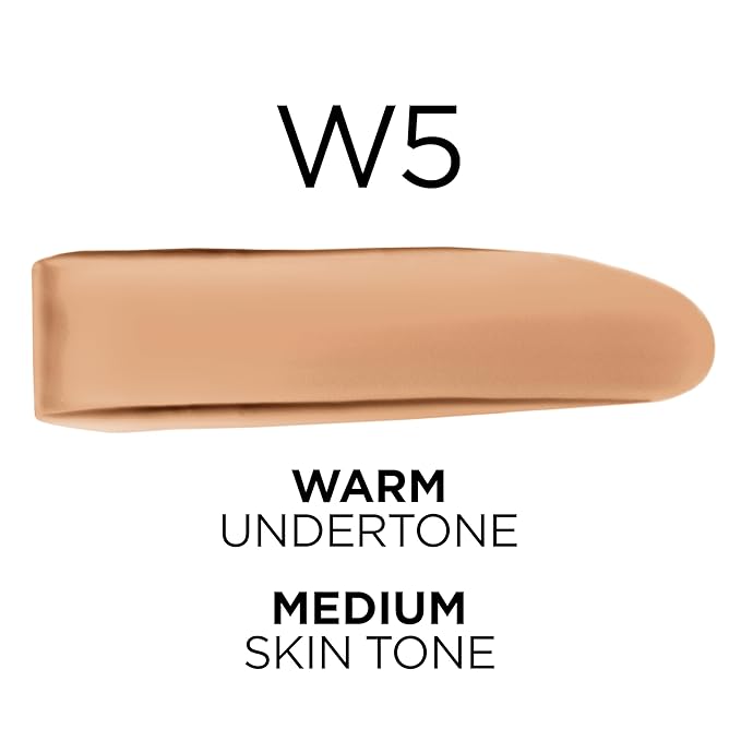 L'Oreal Paris True Match Super-Blendable Foundation, Medium Coverage Liquid Foundation Makeup, W5, Medium, 1 Fl Oz-VivaGrace Women