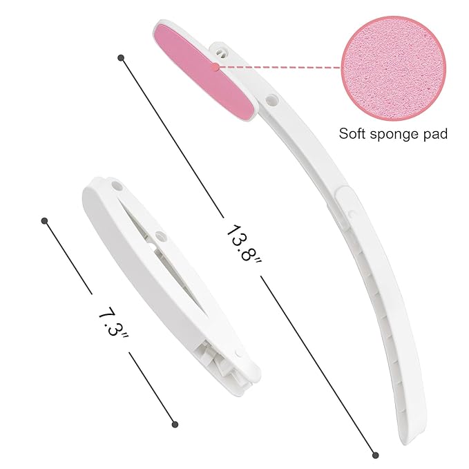 Self Tanner Brushes- Extra Large Blend & Blur Body Kabuki Brush & Back Sunscreen Applicator with Handle, 2 Pcs, Body Makeup Brushes for Legs, Face, Foundation, Tanning, Back Lotion Applicator (Purple)-VivaGrace Women