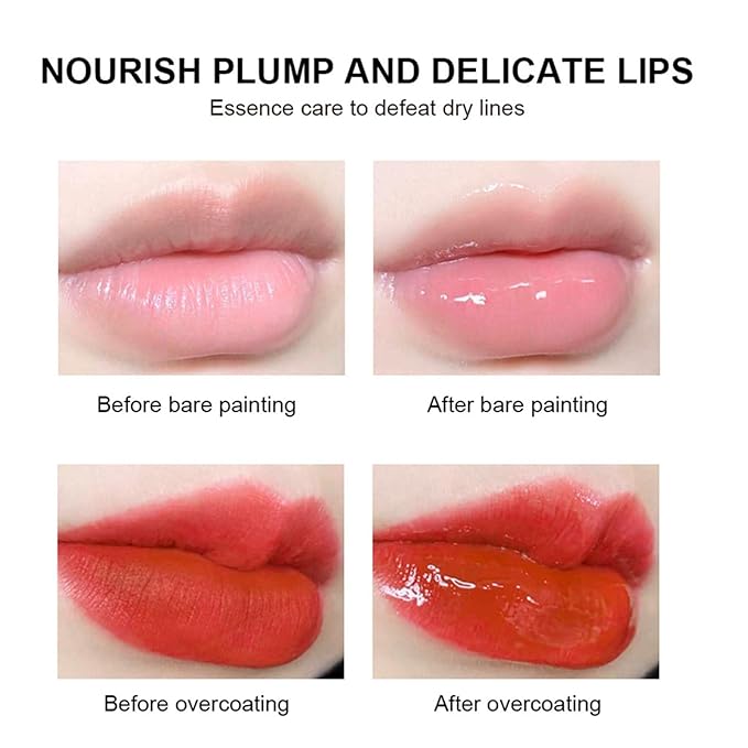 Lip Glowy Balm,4 Pack Fruit Glowy Lip Balm,Vitamin E Lip Glowy Balm Set Reduce Lip Lines, Enhance Lip Color,Moisturizing & Plump Quickly Replenishing Moisture and Relieving Dry Lips-VivaGrace Women