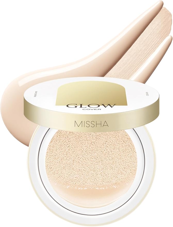 MISSHA Glow Cushion No.13 Light Beige for Fair Skin Radiant & Moisturizing Skin with Buildable Coverage-VivaGrace Women